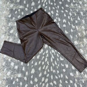 Faux leather pants